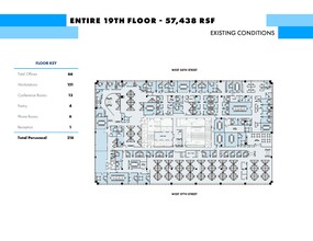 555 W 57th St, New York, NY à louer Plan d  tage- Image 1 de 1