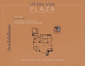 2566 Overland Ave, Los Angeles, CA for lease Floor Plan- Image 1 of 1