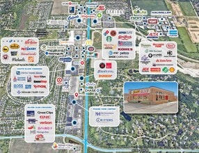 554 Randall Rd, South Elgin, IL - Aerial  map view