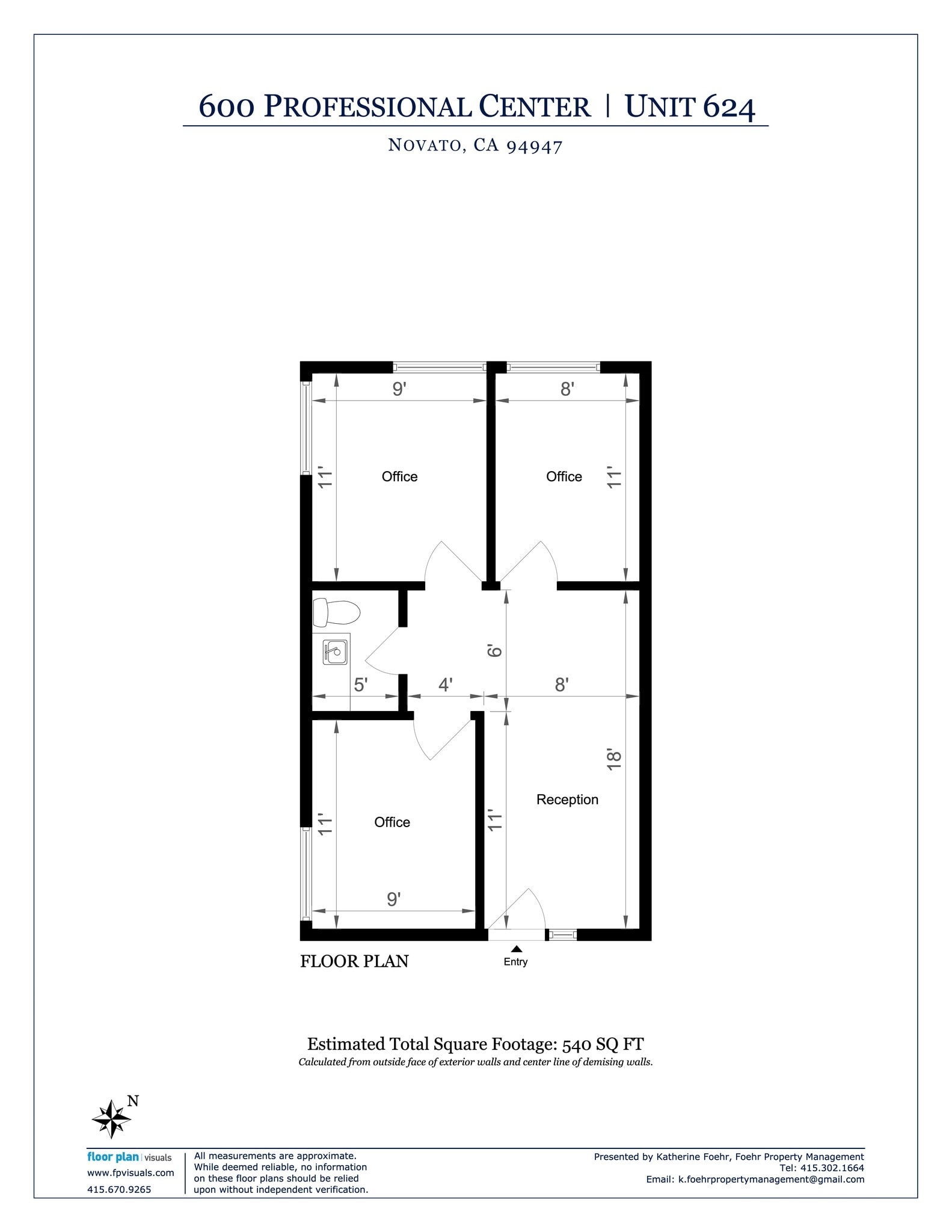 100 Professional Center Dr, Novato, CA à louer Plan de site- Image 1 de 1