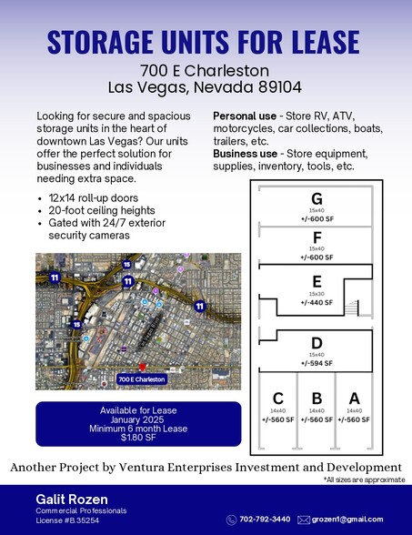 700 E Charleston Blvd, Las Vegas, NV à louer - Plan de site - Image 2 de 2