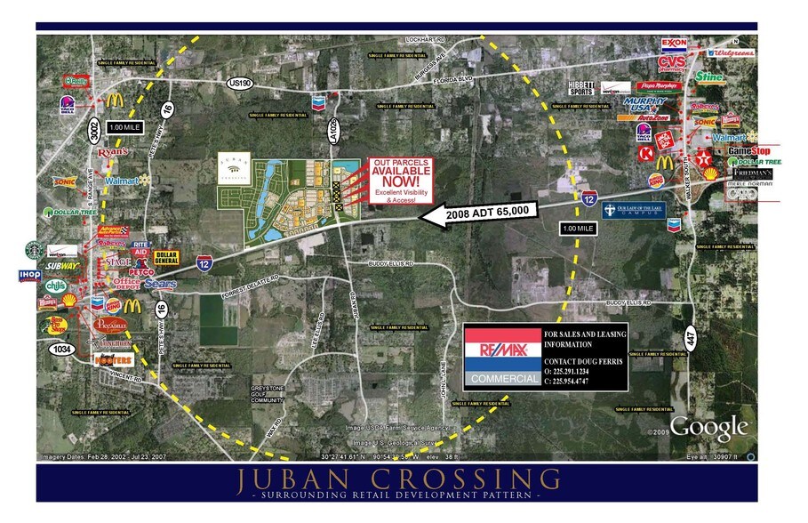 28200 Juban Rd, Denham Springs, LA à vendre - Aérien - Image 2 de 3