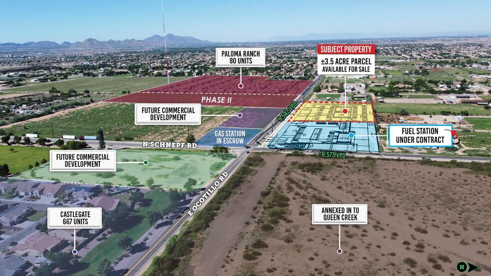 NWC Ocotillo Rd & Schnepf Rd, San Tan Valley, AZ for sale - Building Photo - Image 1 of 2