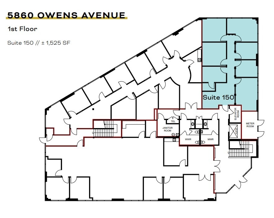 5860 Owens Ave, Carlsbad, CA for lease Floor Plan- Image 1 of 1