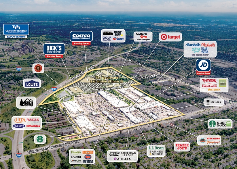 1565-1641 Niagara Falls Blvd, Amherst, NY for lease - Aerial - Image 2 of 15