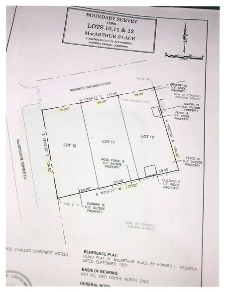 1111 MacArthur Dr, Alexandria, LA à vendre - Plan de site - Image 3 de 3