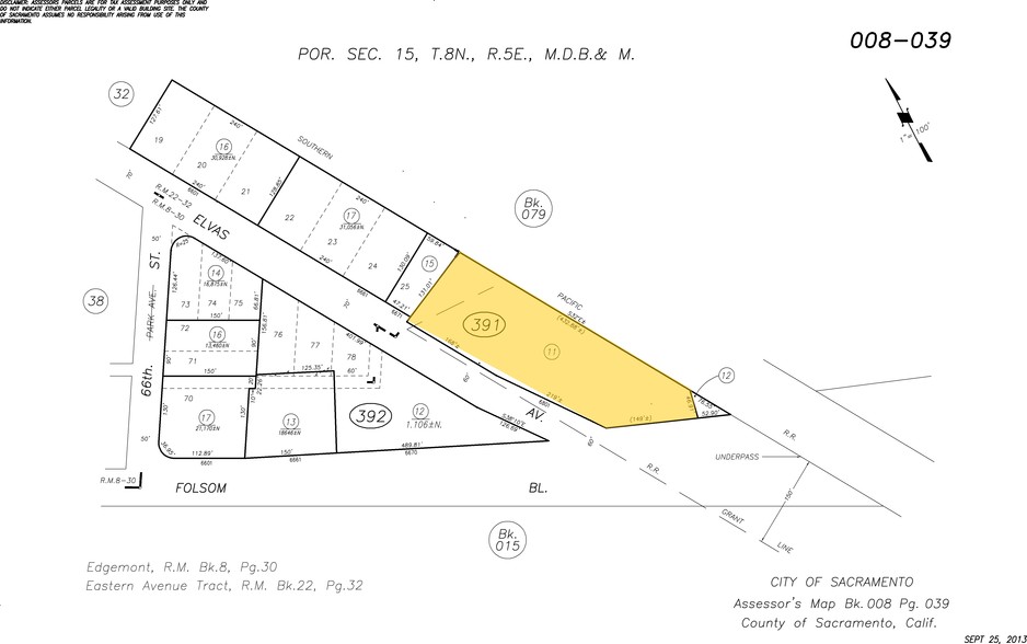 6801 Elvas Ave, Sacramento, CA for lease - Plat Map - Image 2 of 3