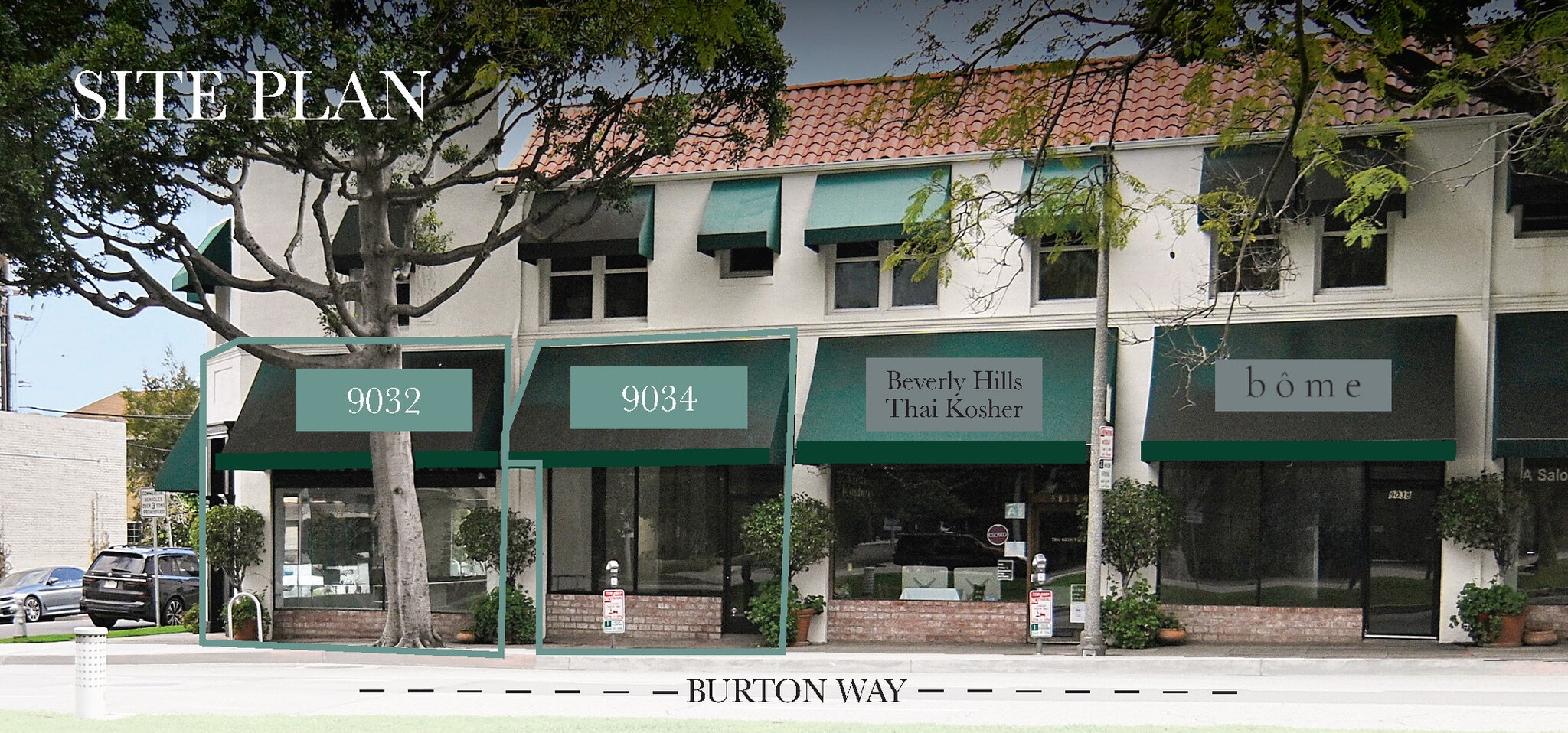 9032-9040 Burton Way, Beverly Hills, CA à louer Plan de site- Image 1 de 5
