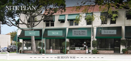 9032-9040 Burton Way, Beverly Hills, CA à louer Plan de site- Image 1 de 5
