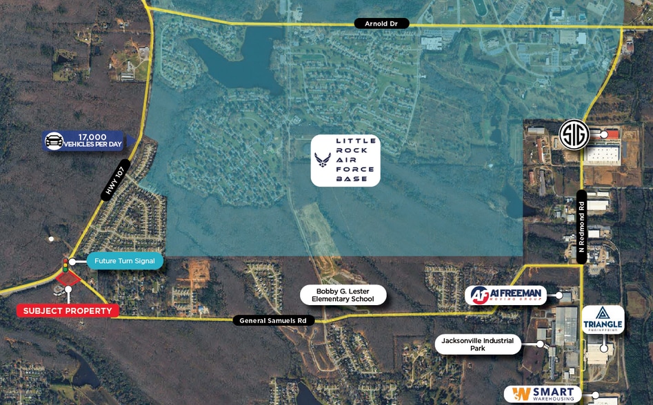 6101 General Samuels Rd, Jacksonville, AR for sale - Aerial - Image 2 of 2