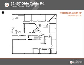 11457 Olde Cabin Rd, Creve Coeur, MO à louer Plan d’étage- Image 1 de 1