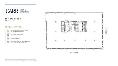 1875 K St NW, Washington, DC à louer Plan d’étage- Image 1 de 2