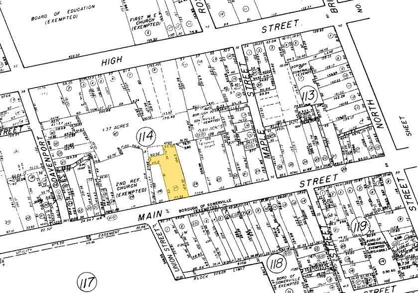 92 W Main St, Somerville, NJ à louer - Plan cadastral - Image 2 de 2