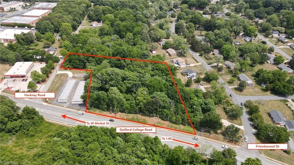 207-211 Guilford College rd, Greensboro, NC for sale Aerial- Image 1 of 10