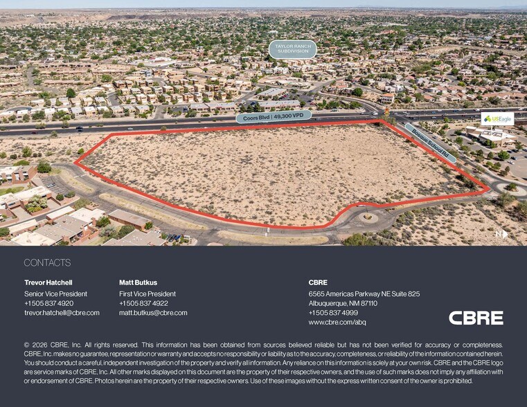 SEC Coors & Bosque School Rd. blvd, Albuquerque, NM for sale - Aerial - Image 2 of 3