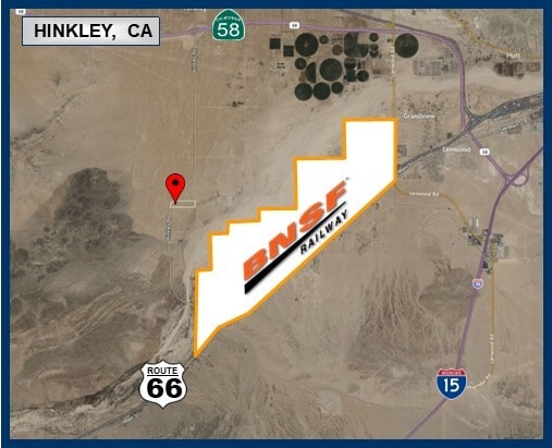 39 AC on Hinkley Rd, Hinkley, CA for sale Aerial- Image 1 of 2