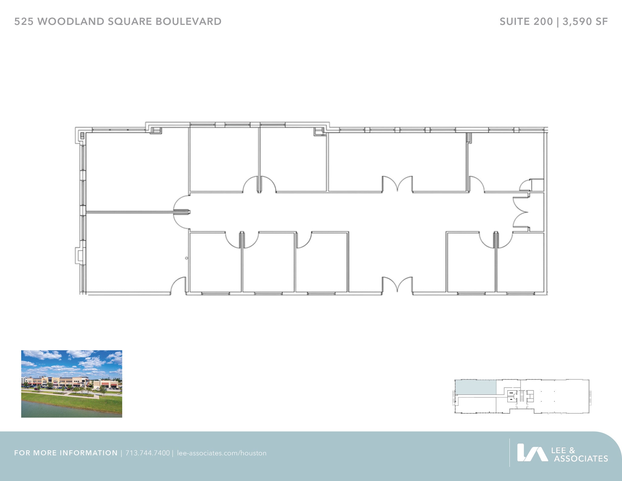 525 Woodland Square Blvd, Conroe, TX à louer Plan d’étage- Image 1 de 6