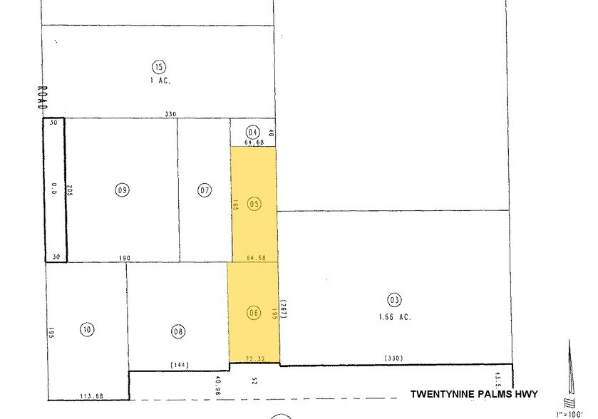 61046 Twentynine Palms Hwy, Joshua Tree, CA à vendre - Plan cadastral - Image 3 de 11