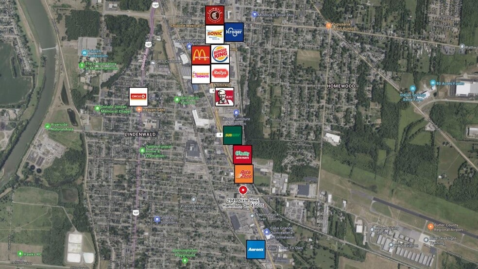 2949 Dixie Hwy, Hamilton, OH à vendre - Aérien - Image 2 de 40