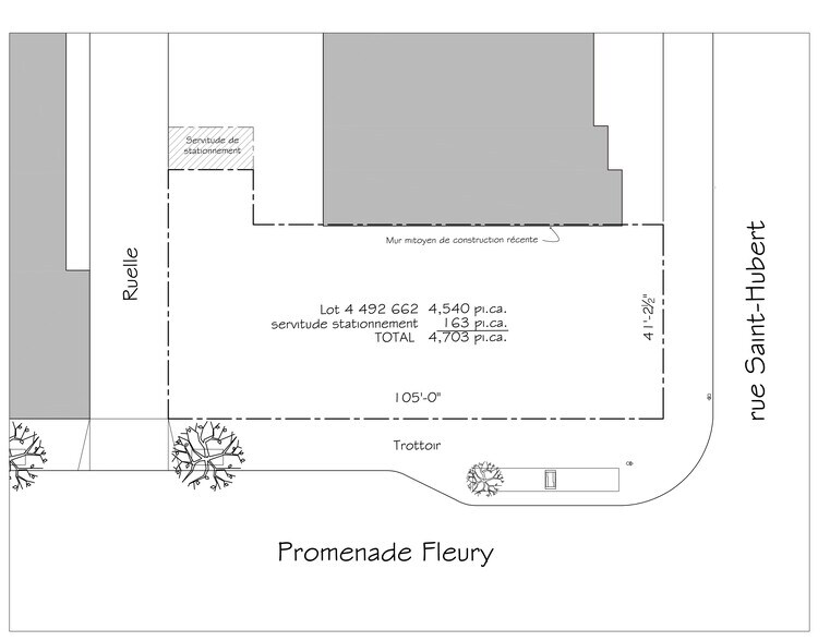 St 810 Fleury, Montréal, QC à vendre - Plan de site - Image 2 de 2
