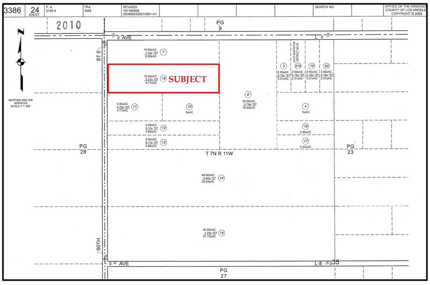 60th Street E, Palmdale, CA à vendre - Plan cadastral - Image 2 de 2