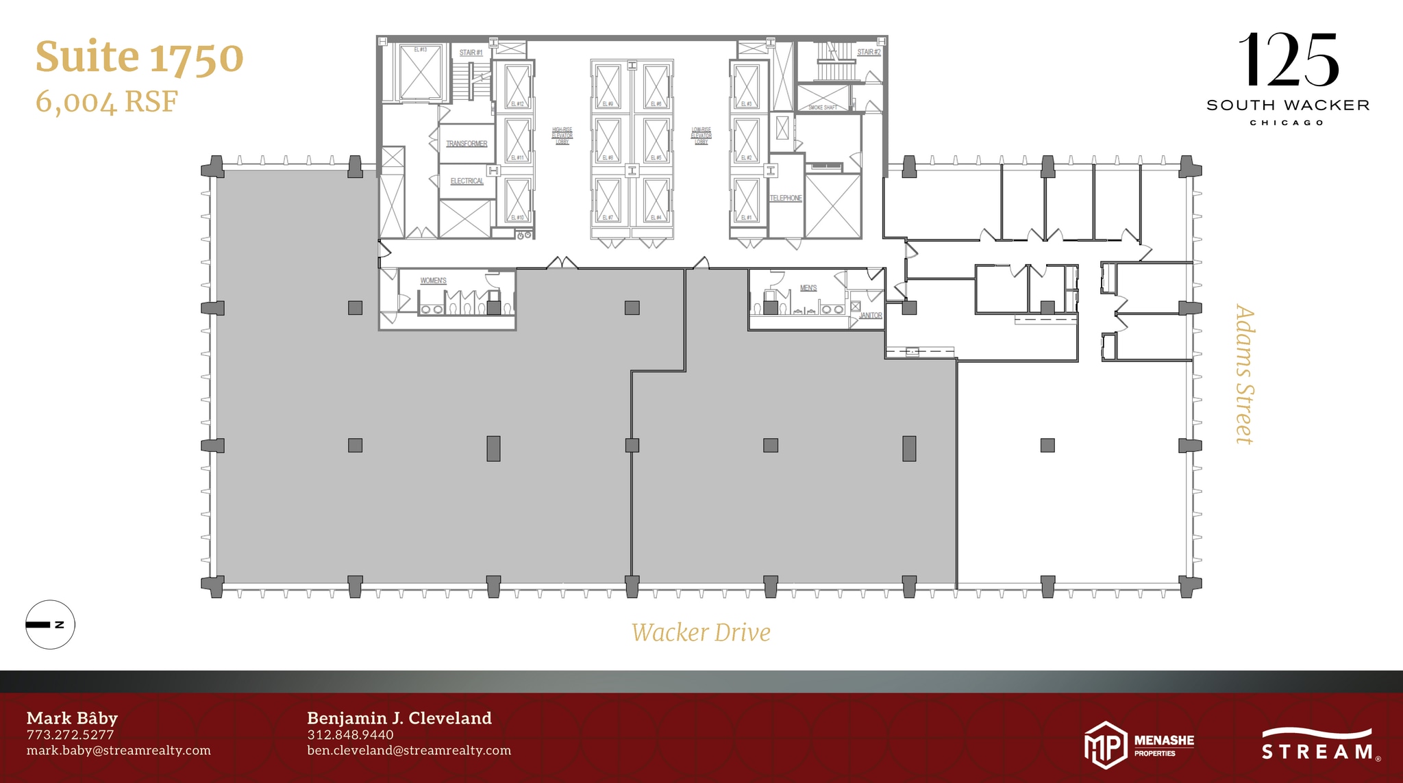 125 S Wacker Dr, Chicago, IL à louer Plan d’étage- Image 1 de 1