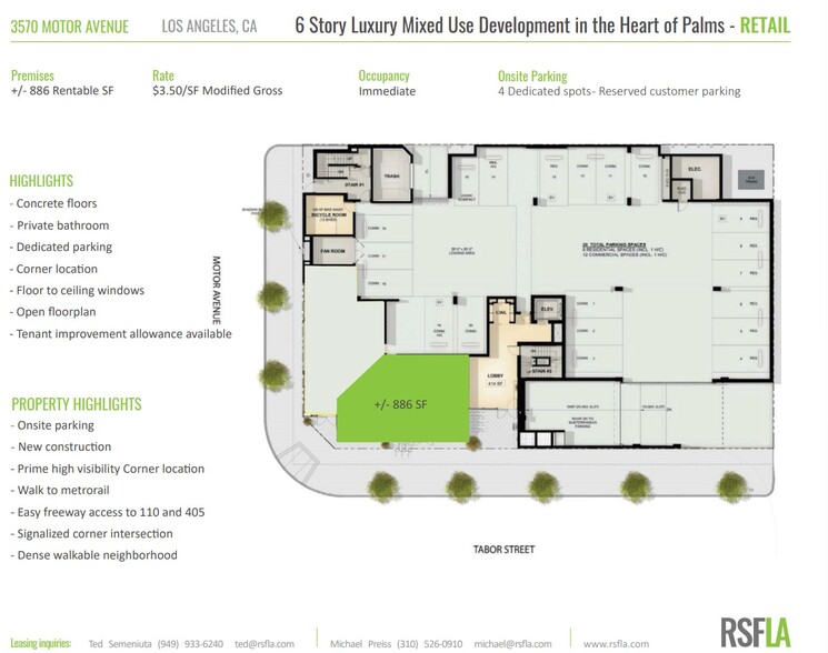 3570 Motor Ave, Los Angeles, CA for lease - Floor Plan - Image 2 of 2