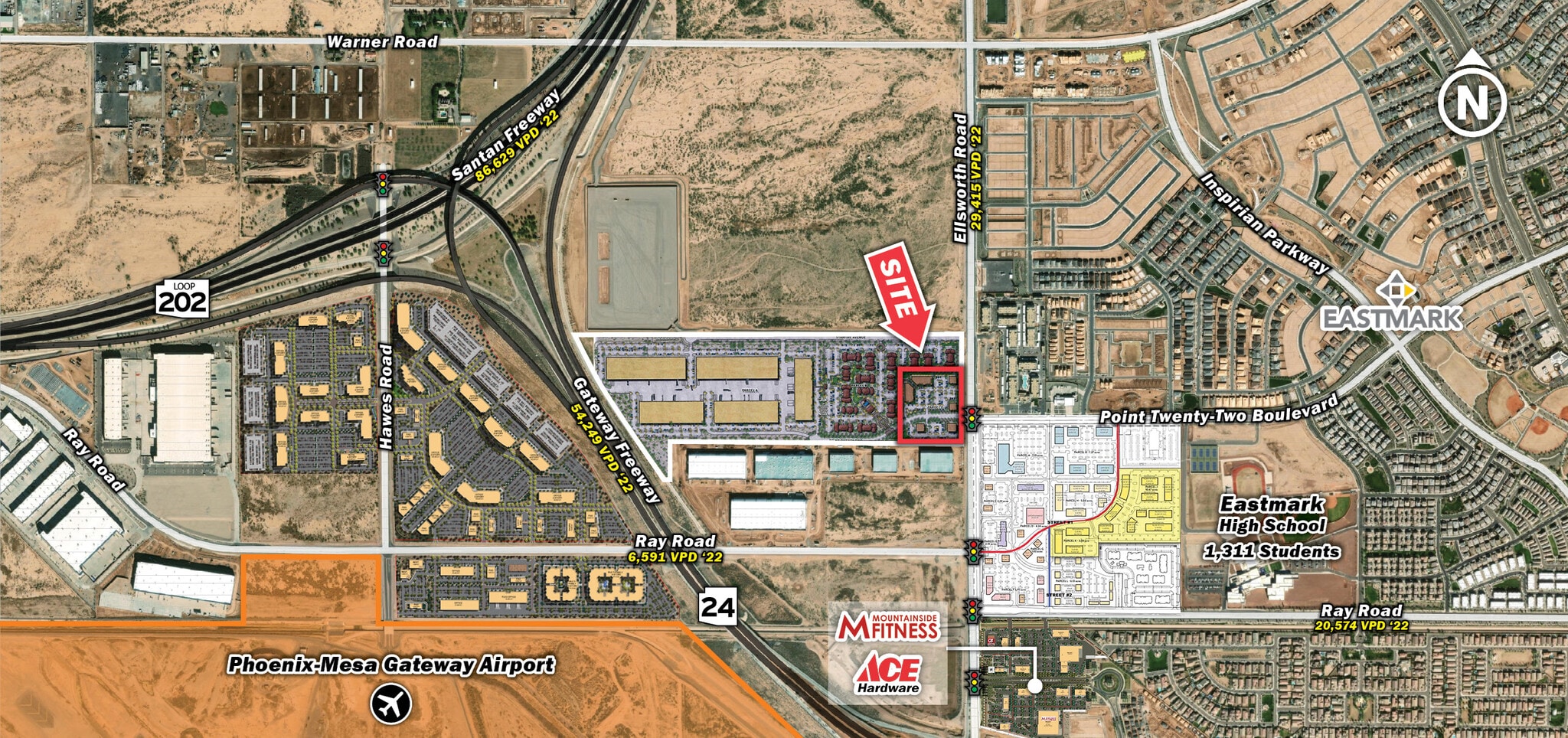 Ellsworth & Ray Rd, Mesa, AZ à louer Plan de site- Image 1 de 2
