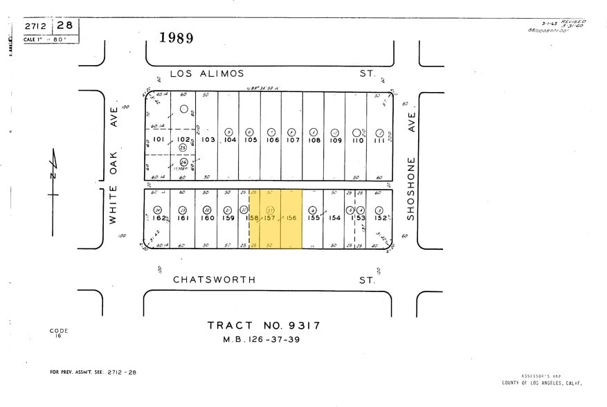 17631 Chatsworth St, Granada Hills, CA for lease - Plat Map - Image 2 of 2