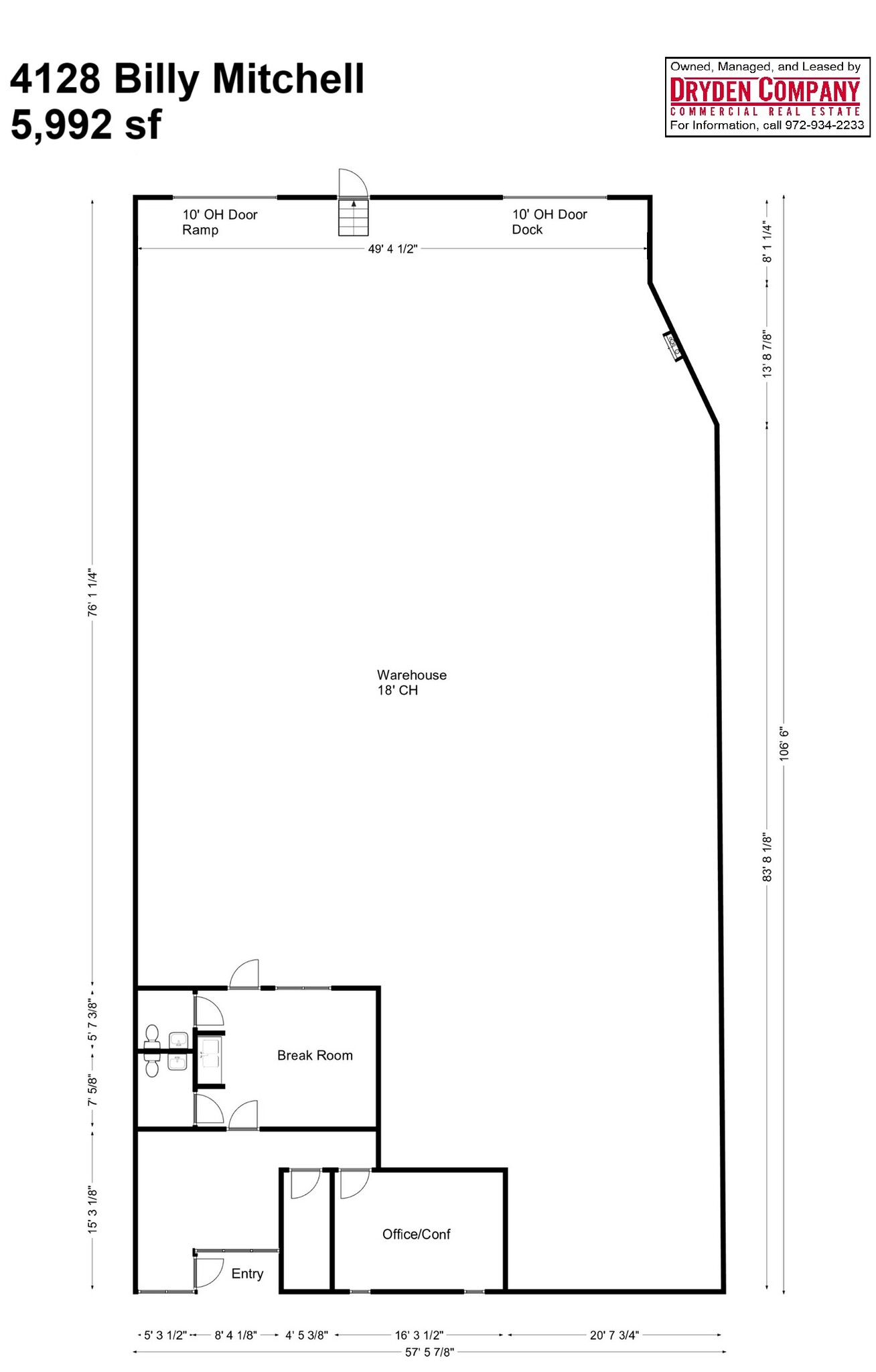 4124-4140 Billy Mitchell, Addison, TX for lease Floor Plan- Image 1 of 1