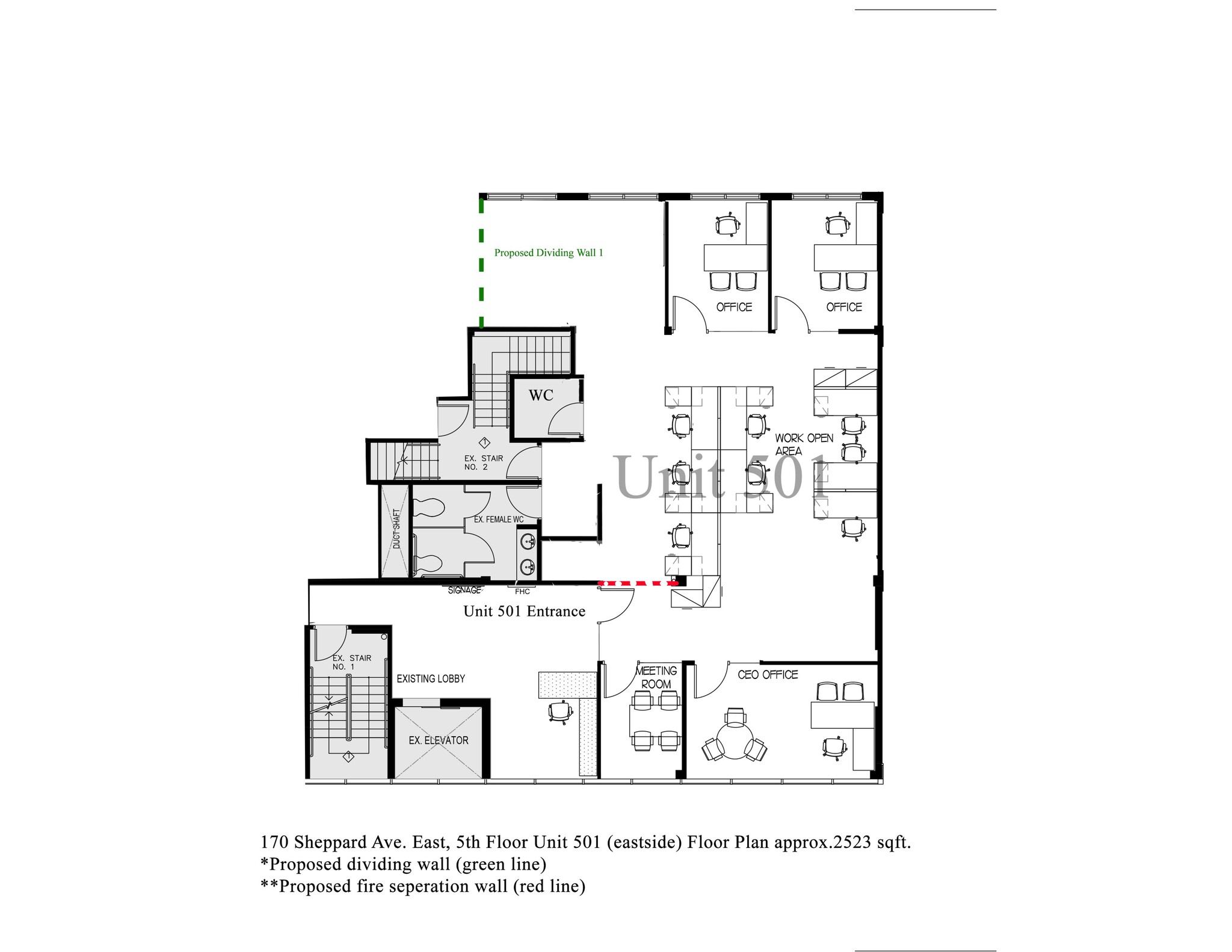 170 Sheppard Ave E, Toronto, ON à louer Plan de site- Image 1 de 6