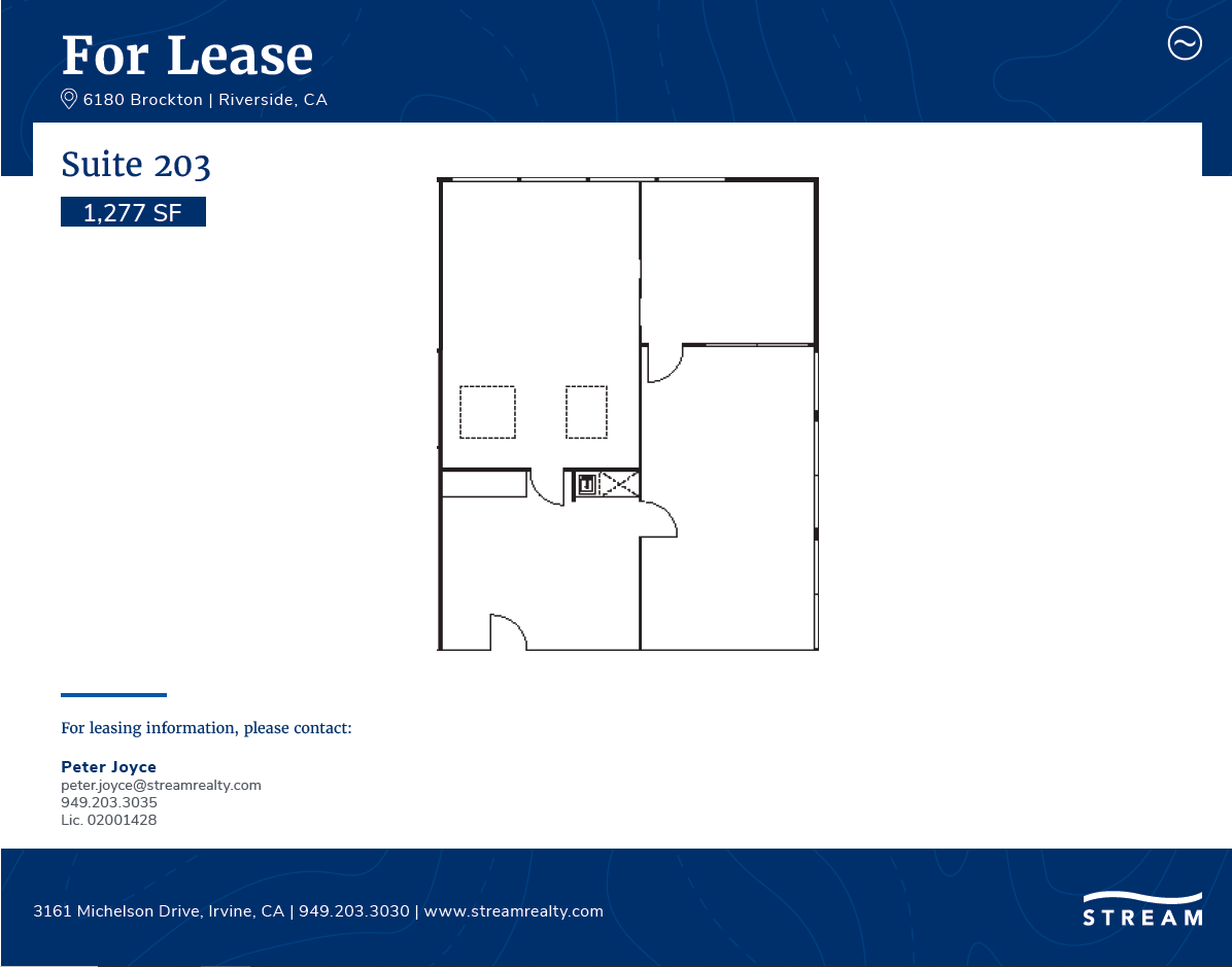 6180 Brockton Ave, Riverside, CA à louer Plan d’étage- Image 1 de 1