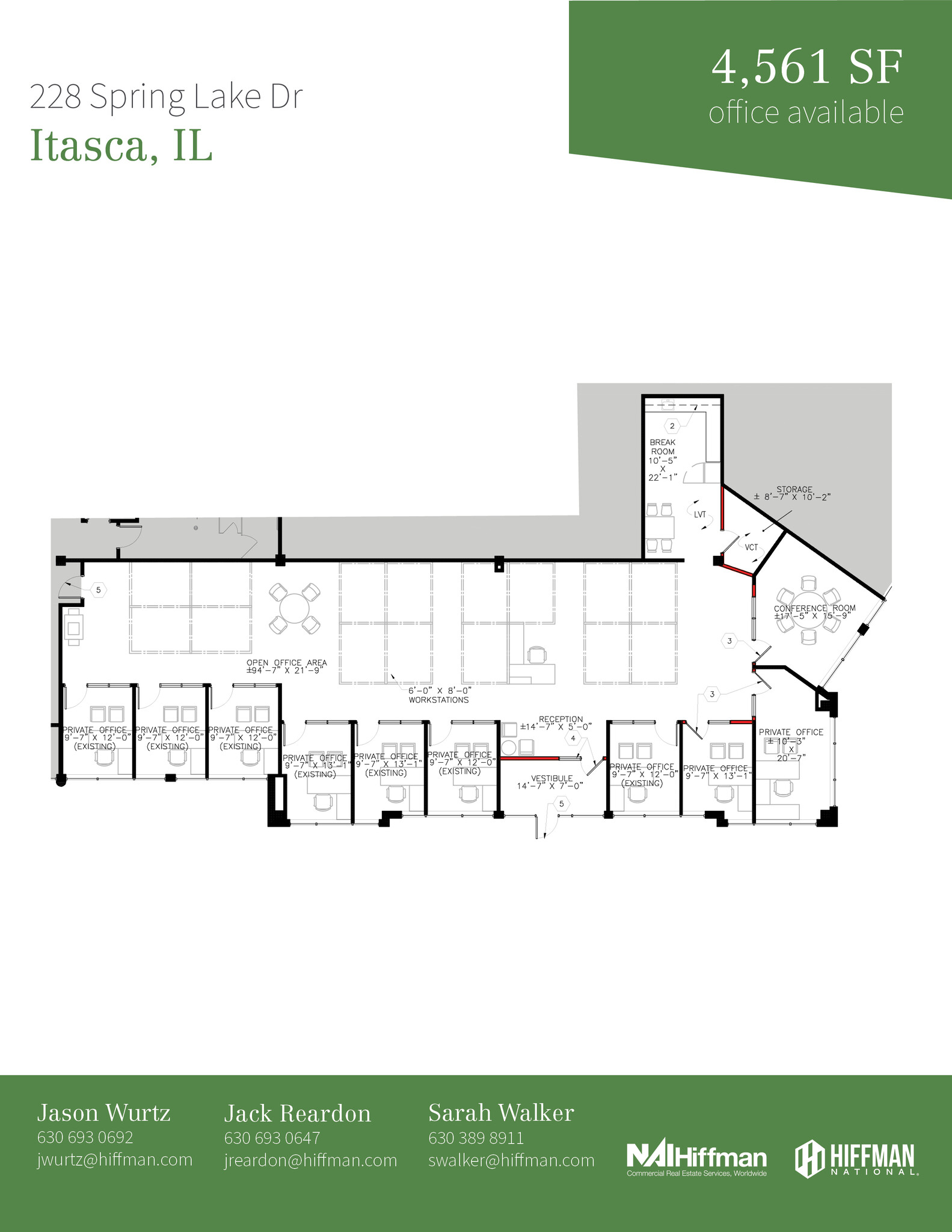 1091-1099 W Hawthorn Dr, Itasca, IL for lease Floor Plan- Image 1 of 1