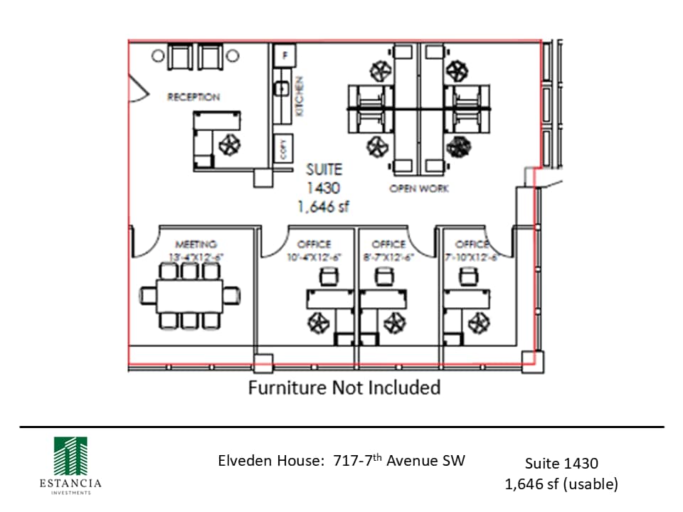 717 7th Ave SW, Calgary, AB à louer Plan d’étage- Image 1 de 4