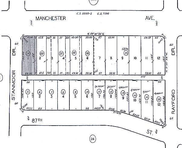 7366 W Manchester Ave, Los Angeles, CA à vendre - Plan cadastral - Image 2 de 2