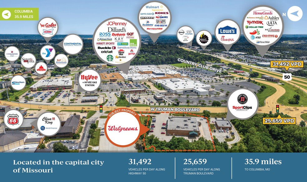 3740 W Truman Blvd, Jefferson City, MO for sale - Aerial - Image 2 of 4