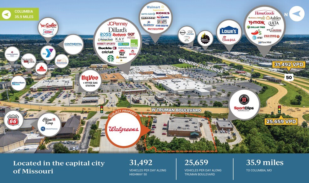 3740 W Truman Blvd, Jefferson City, MO à vendre - Aérien - Image 2 de 4