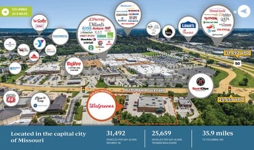 3740 W Truman Blvd, Jefferson City, MO - Aérien  Vue de la carte