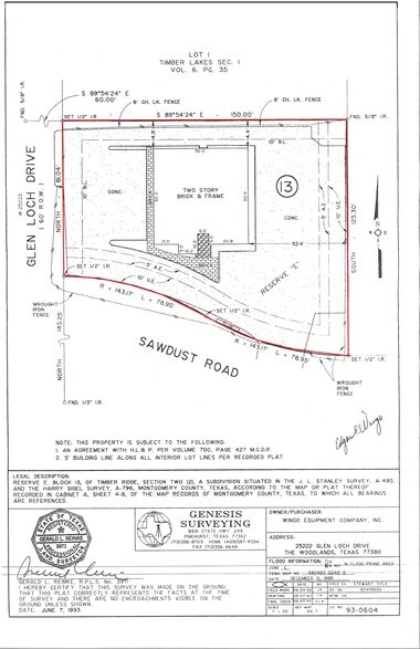 25222 Glen Loch Dr, Spring, TX à vendre - Plan cadastral - Image 3 de 4