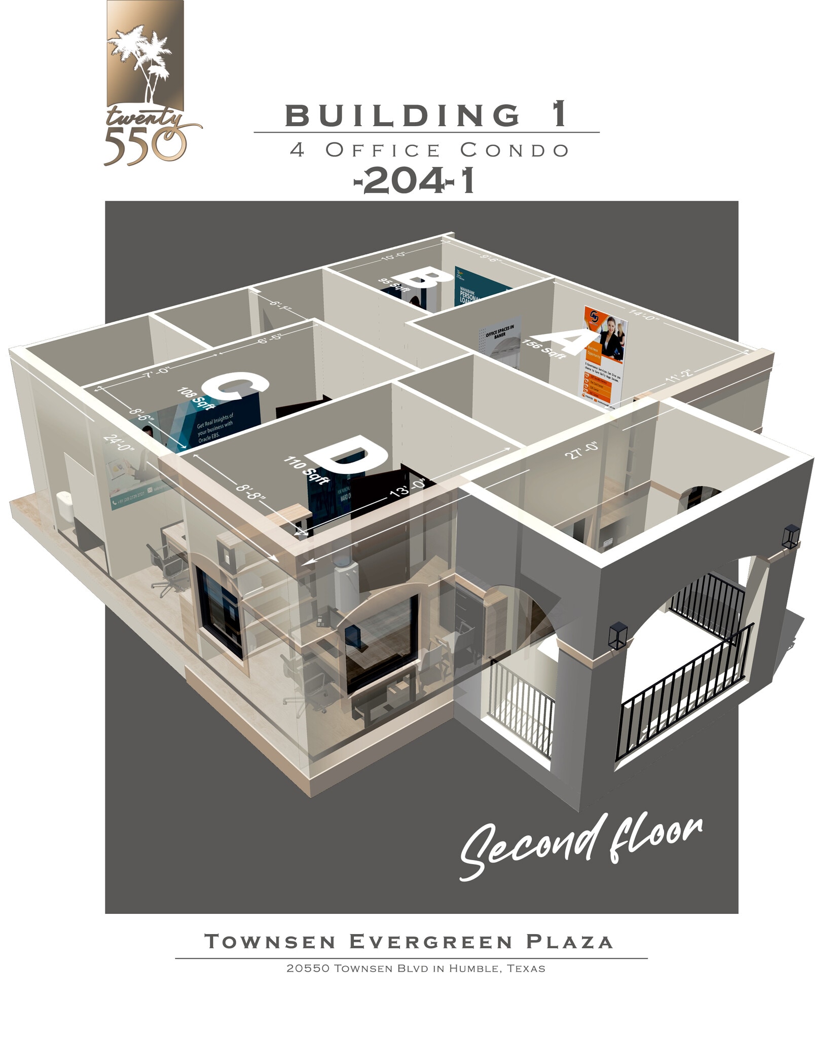 20550 Townsen Blvd, Humble, TX à louer Plan d’étage- Image 1 de 3