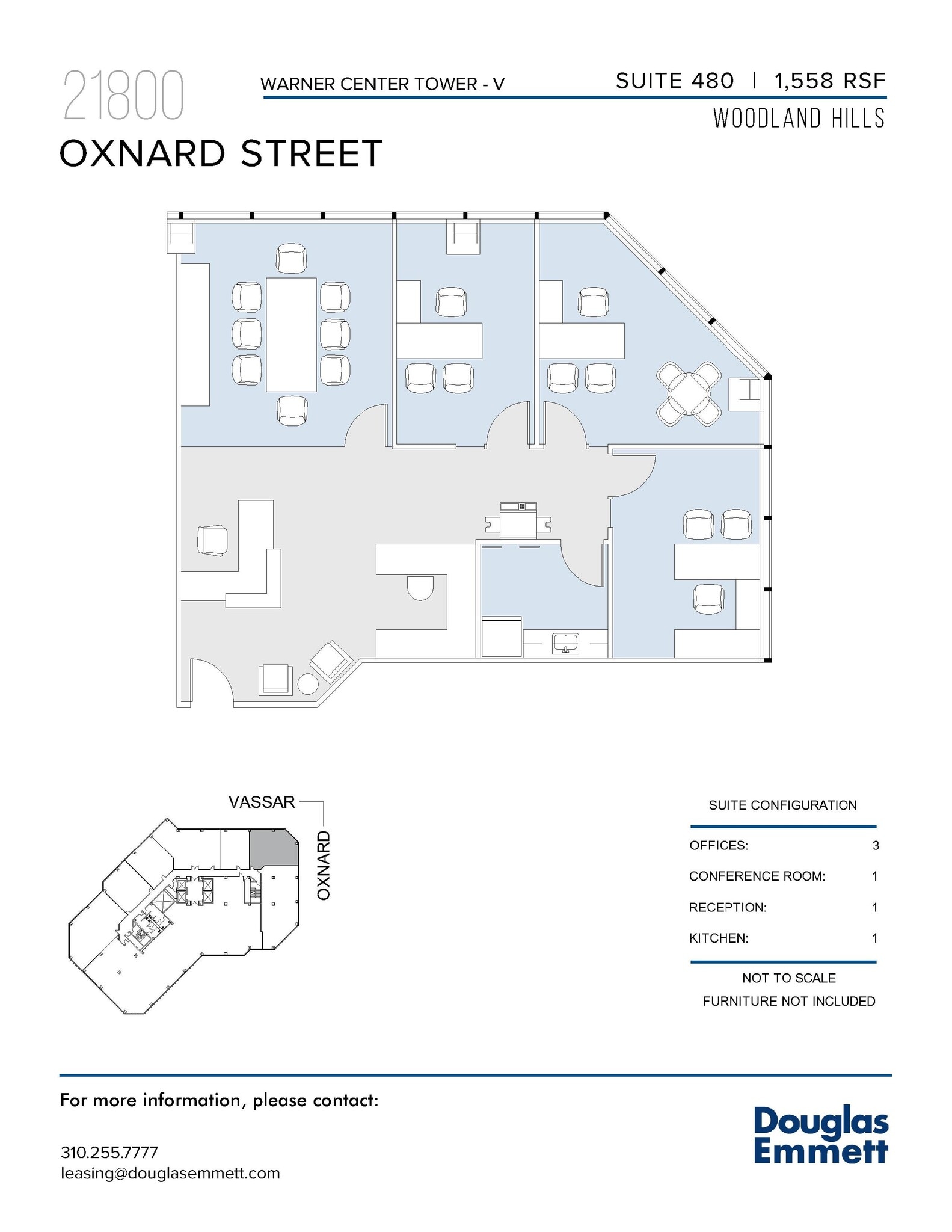 21800 Oxnard St, Woodland Hills, CA à louer Plan d’étage- Image 1 de 1