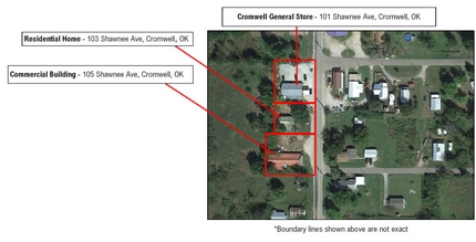 101 Shawnee Ave, Cromwell, OK - AERIAL  map view