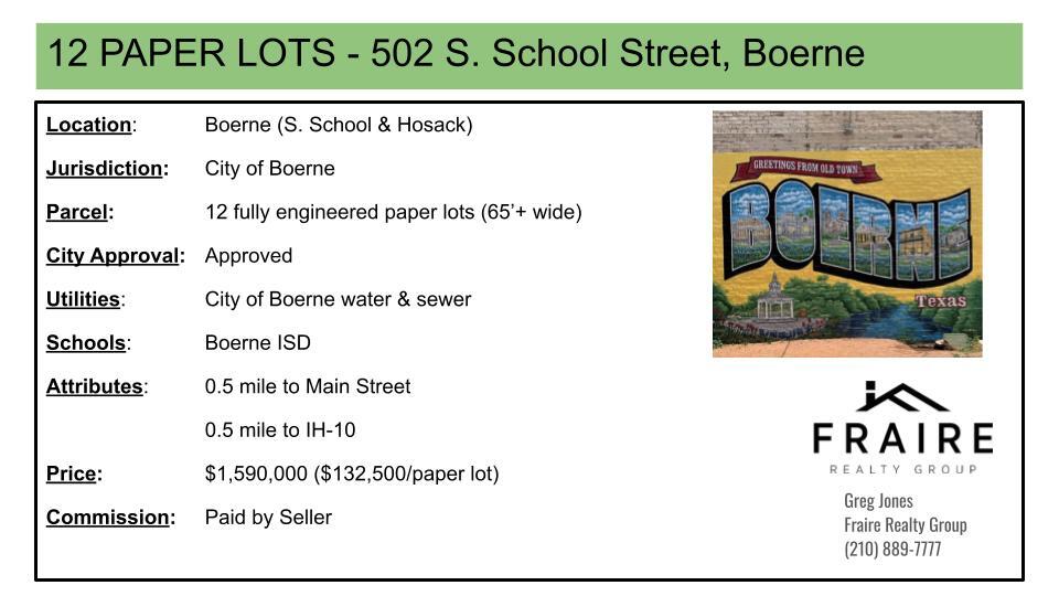 502 S School St, Boerne, TX à vendre - Photo du bâtiment - Image 2 de 5