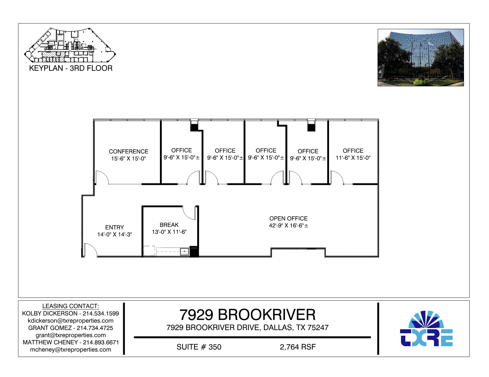 7929 Brookriver Dr, Dallas, TX à louer Plan d’étage- Image 1 de 1