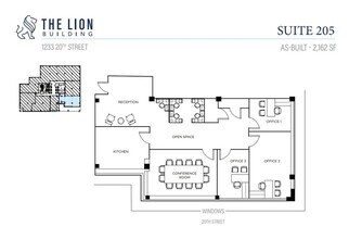 1233 20th St NW, Washington, DC à louer Plan d’étage- Image 1 de 1