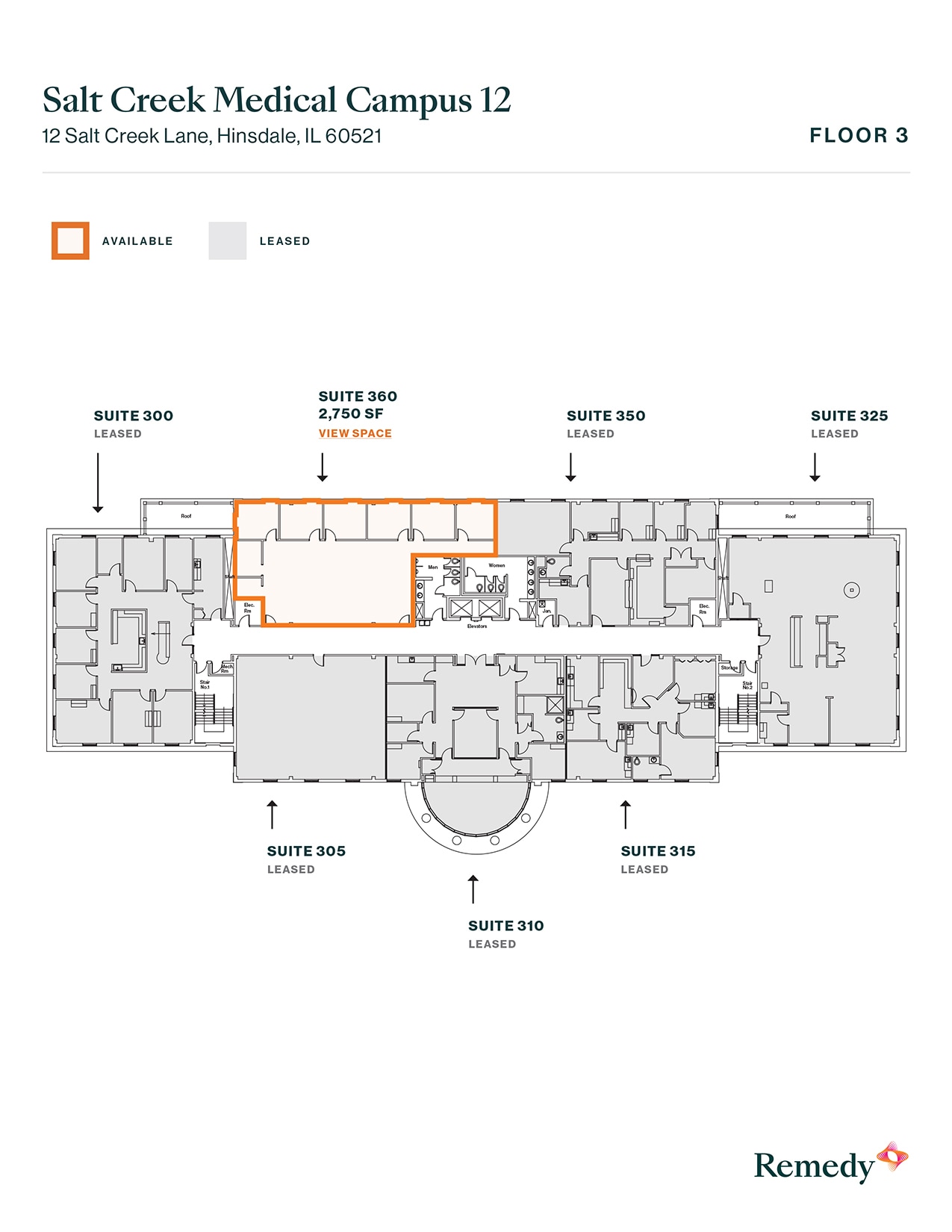 12 Salt Creek Ln, Hinsdale, IL for lease Floor Plan- Image 1 of 2