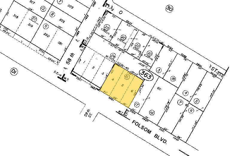 5901 Folsom Blvd, Sacramento, CA à vendre - Plan cadastral - Image 2 de 4