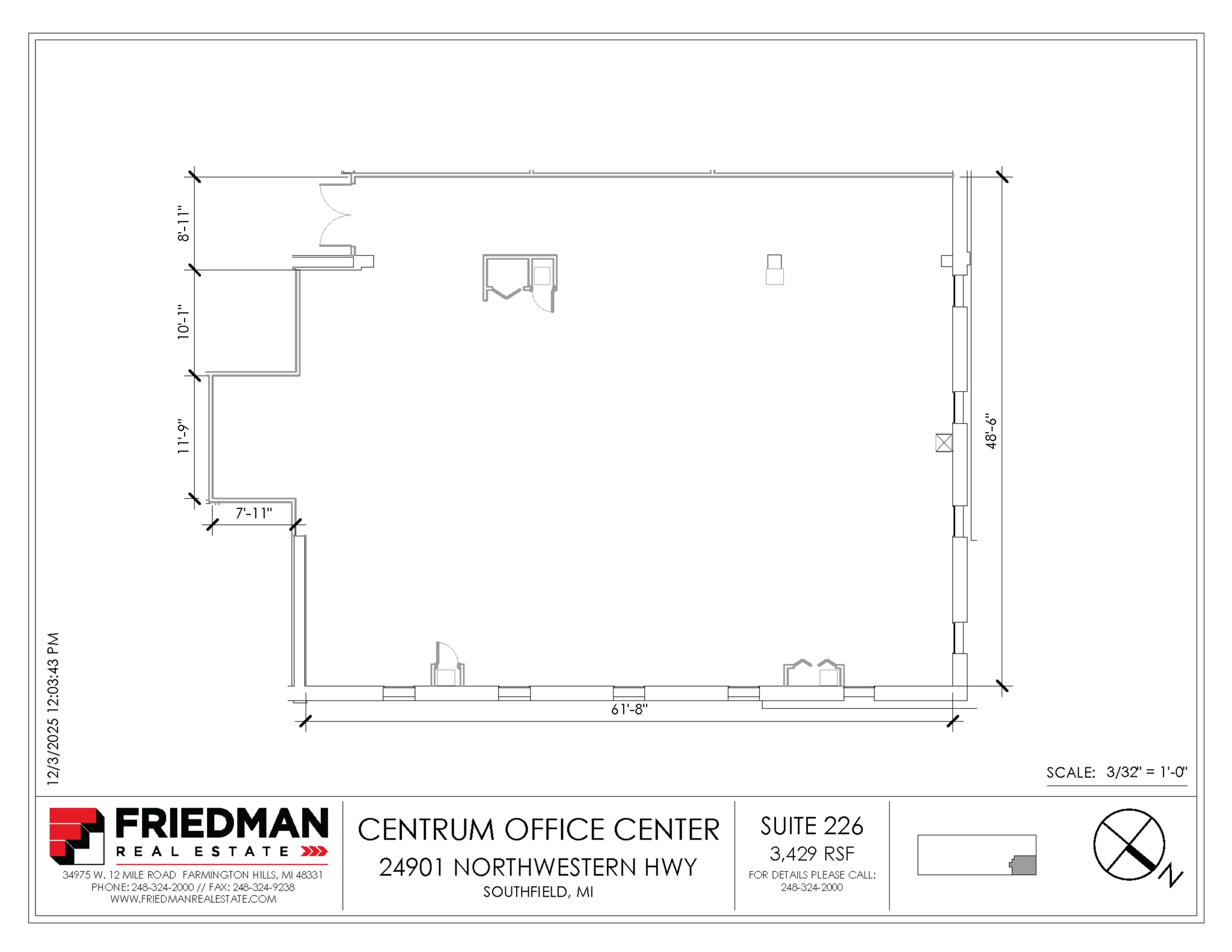 24901 Northwestern Hwy, Southfield, MI for lease Floor Plan- Image 1 of 1