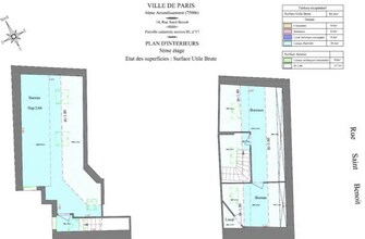 14 Rue Saint-Benoît, Paris à louer Plan d’étage- Image 2 de 2
