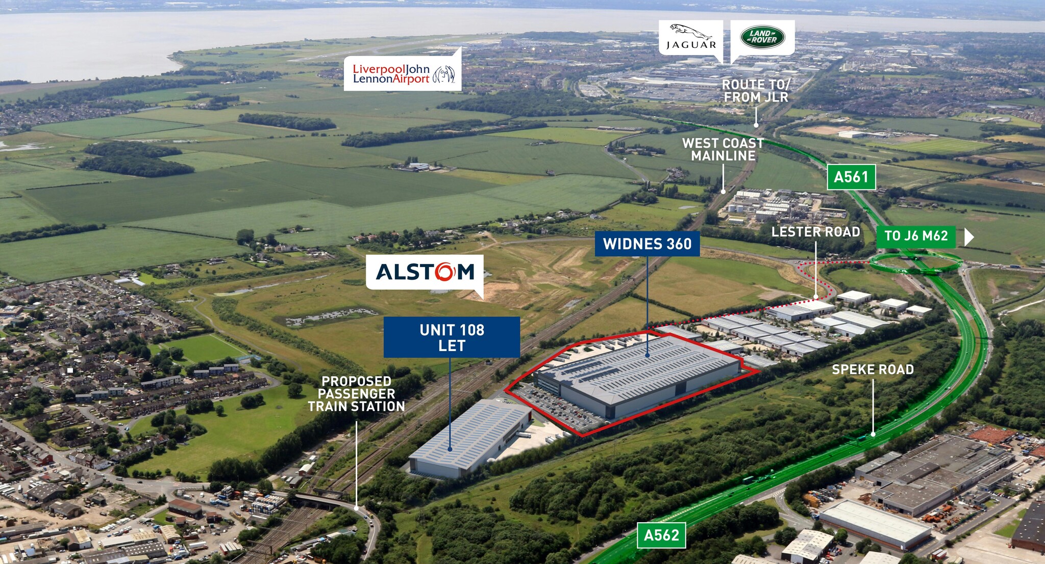 Newstead Rd, Widnes for lease Aerial- Image 1 of 2